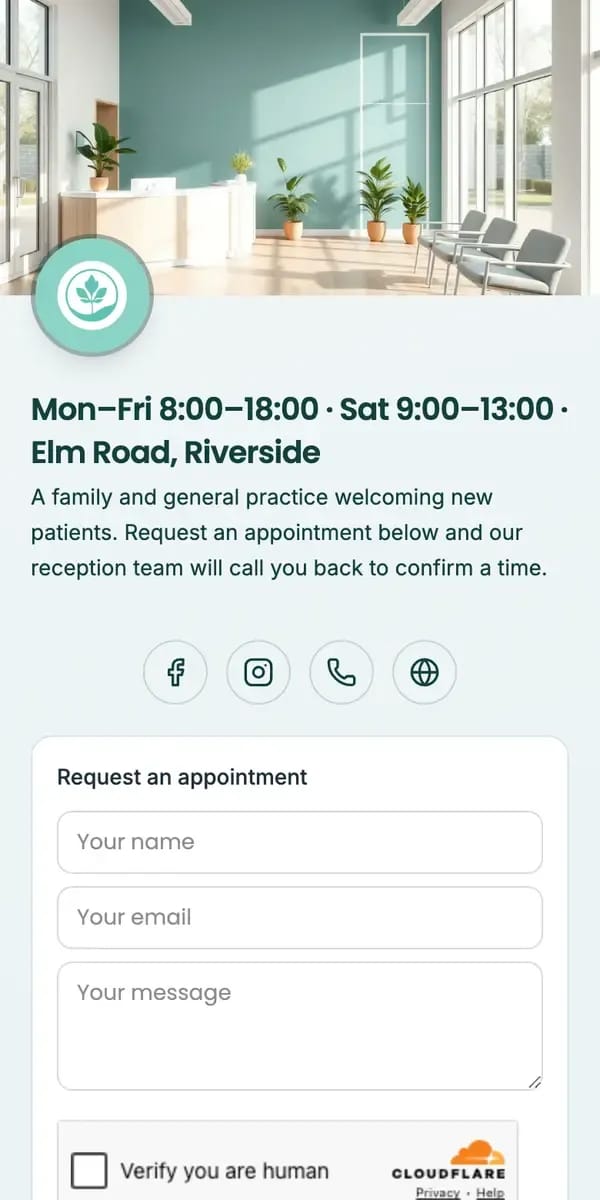 Elmwood Family Practice — a live Hublink page