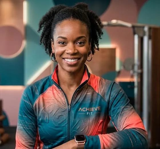 Coach Keri, a professional gym coach, on her Hublink page